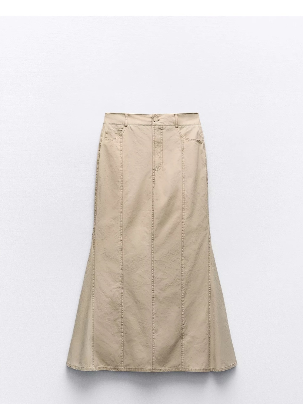 Zara Neutral Taupe brown Maxi Skirt